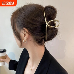 高级感鲨鱼夹金属超大号抓夹2026新款发量多头饰发夹女后脑勺1111