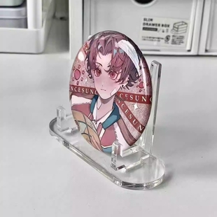 卡框底座吧唧支架小卡亚克力吧唧托通用桌面卡砖卡套谷美展示架