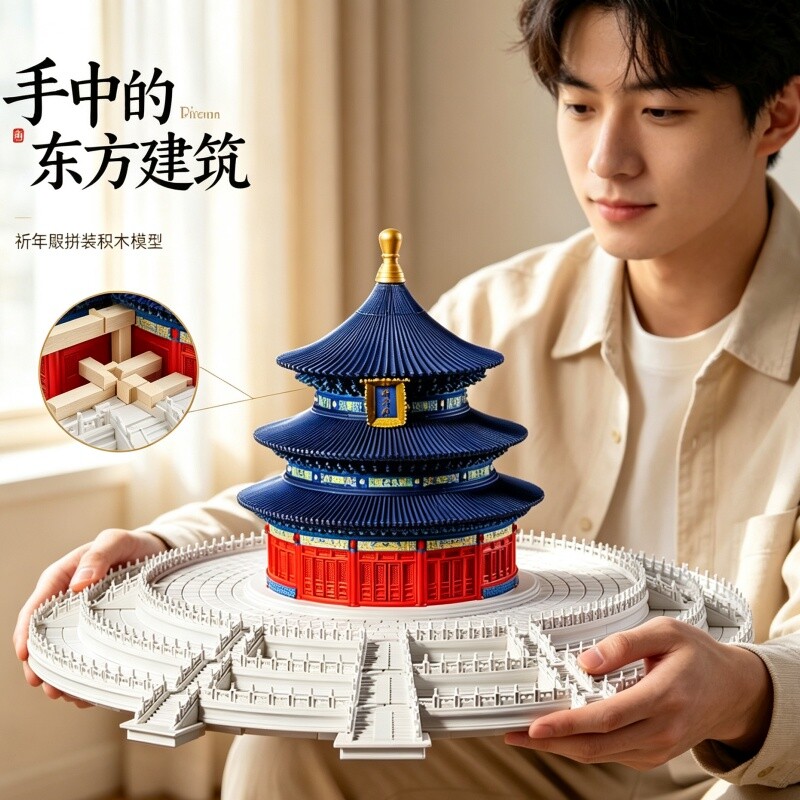 【清库存】祈年殿积木模型拼装图片