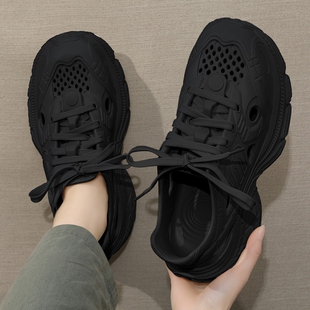 外穿防滑开车户外钓鱼沙滩溯溪涉水凉鞋 防臭2025新款 男夏季 洞洞鞋