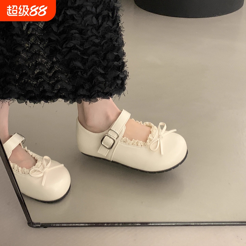 厚底复古玛丽珍单鞋女2025新款夏季女鞋子仙女风配裙子大头小皮鞋