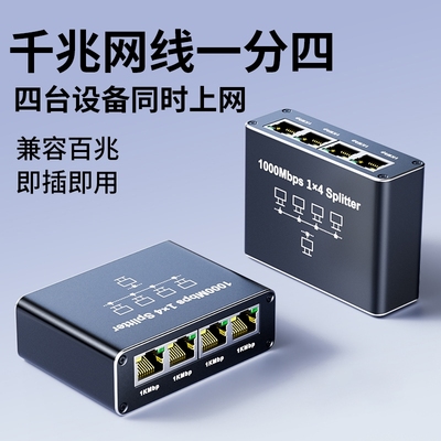 网线分线器一分二千兆网络分配器