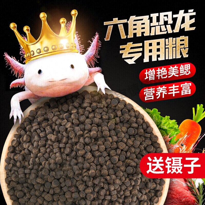 六角恐龙鱼饲料鱼食高蛋白东方蝾螈清道夫娃娃鱼养殖鱼专用下沉型