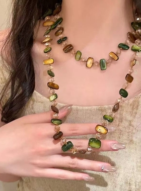 波西米亚风绿色项链|千人加购