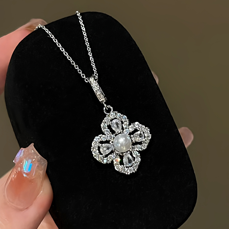 诸暨淡水珍珠吊坠四叶草设计款