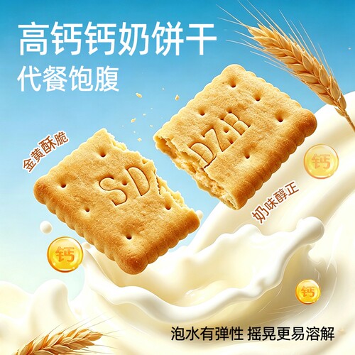 正航钙奶饼干奶香浓郁山东特产