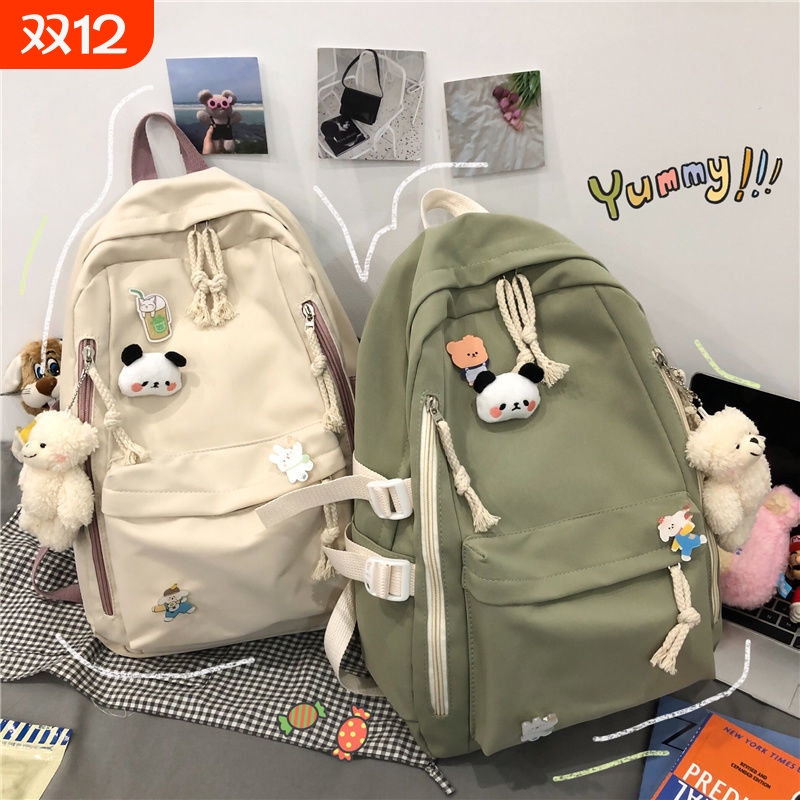 初中生书包女2024年新款女孩轻便大容量潮流高中女生高颜值尼龙布