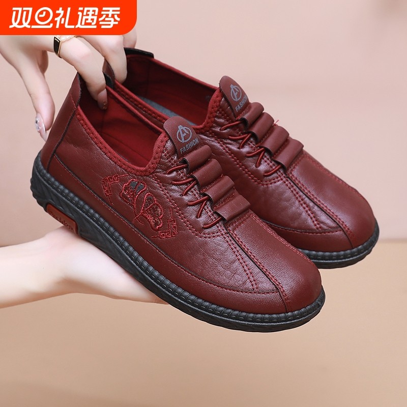 新款老北京布鞋女鞋春秋中老年妈妈鞋平底软底轻便鞋老人休闲单鞋