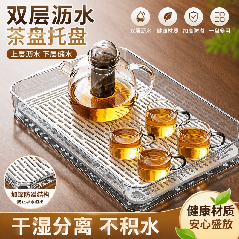 轻奢PET材质水果盘托盘茶杯盘图片