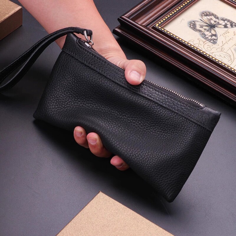 新款手包男士手拿包手机包长款钱包拉链软钱夹大容量手抓包精致