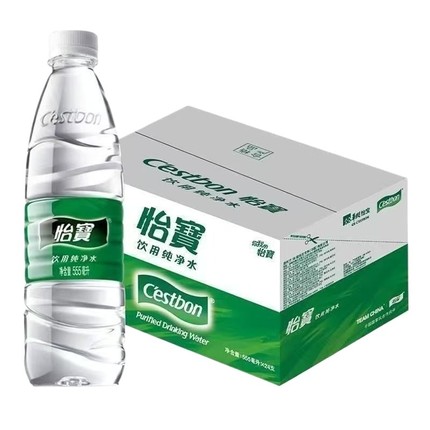 怡宝饮用水555ml*24瓶整箱批特价小瓶办公家庭非矿泉水纯净水箱装