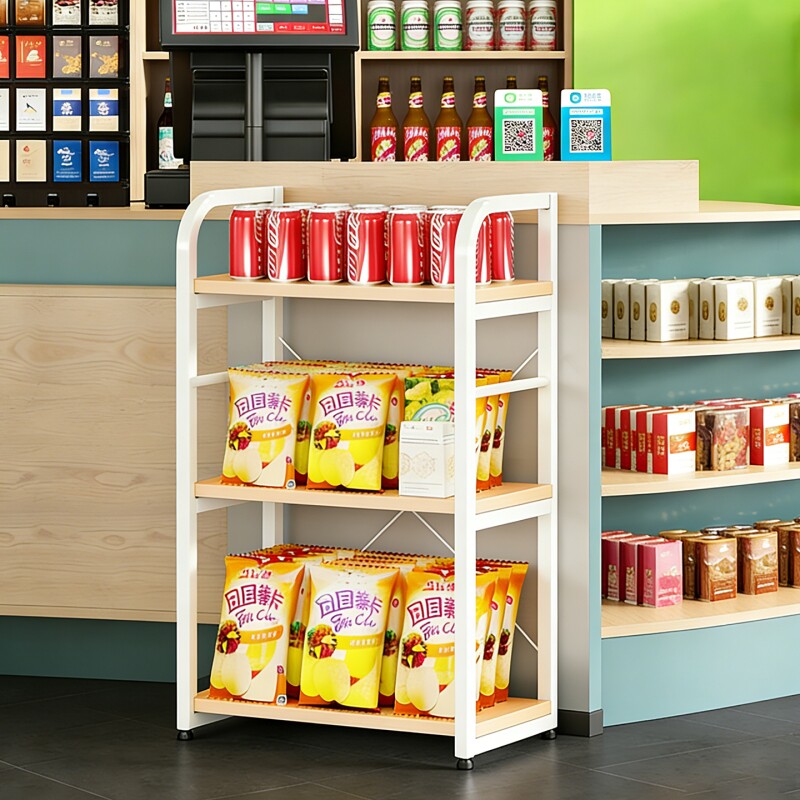 超市收银台前小货架便利店促销架小商品陈列架零食药店多层售卖架
