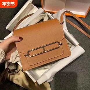 2025新款真皮康康空姐豆腐包头层牛皮猪鼻子包小方包单肩斜挎女包