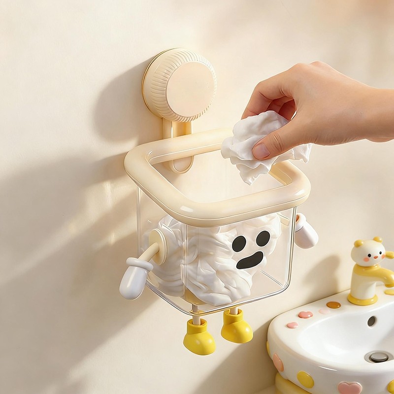 高颜值洗脸巾收纳盒壁挂式卫生间厕所洗手台浴室擦脸巾置物架吸盘,收纳整理,洗脸巾收纳盒,淘宝优惠券,粉丝福利购,淘宝优惠卷