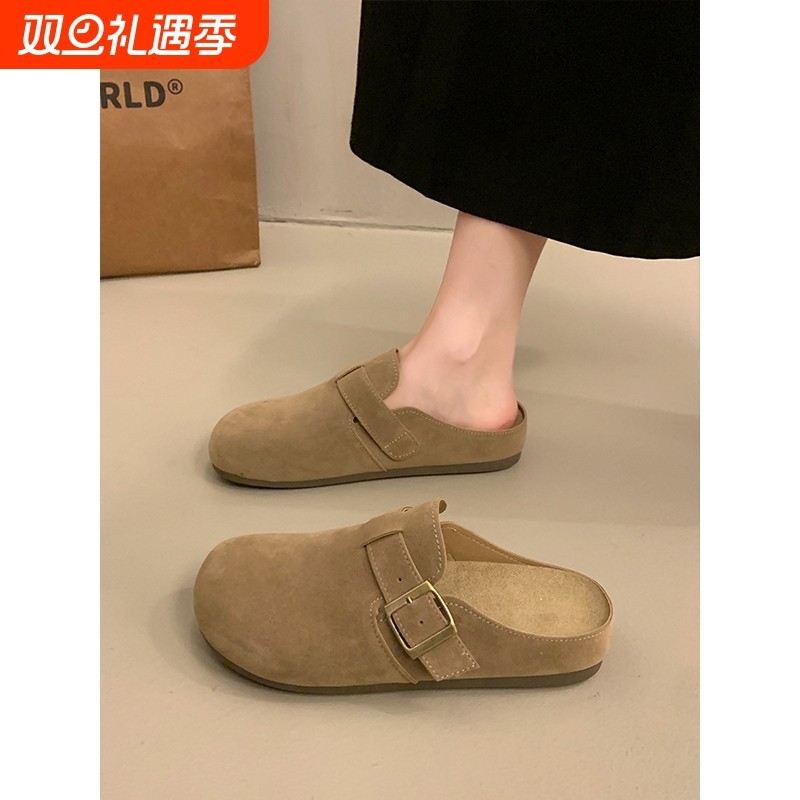软底勃肯鞋女2025新款厚底拖鞋外穿秋夏一脚蹬博肯包头半拖鞋凉拖