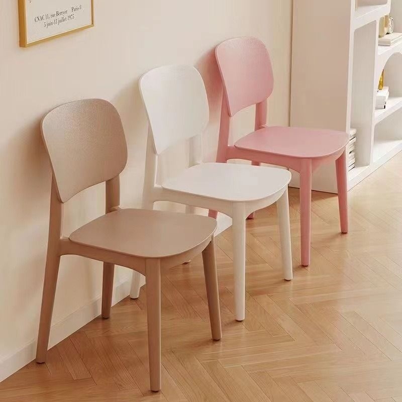 加厚塑料餐椅现代简约靠背凳子家用餐桌椅久坐舒服小椅子高级折叠