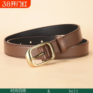 皮带腰带女款百搭新款女士针扣时尚休闲装饰牛仔裤带潮流腰带ins