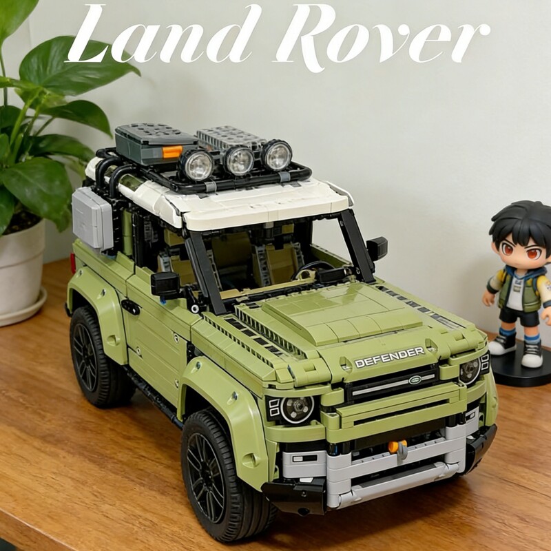 拼装路虎卫士越野车积木模型高难度巨大型男孩成年人汽车玩具礼物