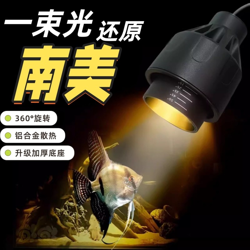 鱼缸灯南美鱼缸射灯原生态溪流水族观赏Led灯乌龟晒背雷龙鱼缸灯