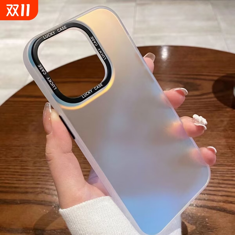 适用iPhone15手机壳新款16Pro镭射16ProMax苹果14Pro渐变色13ProMax高级感12Pro简约个性11Pro网红11ProMax炫