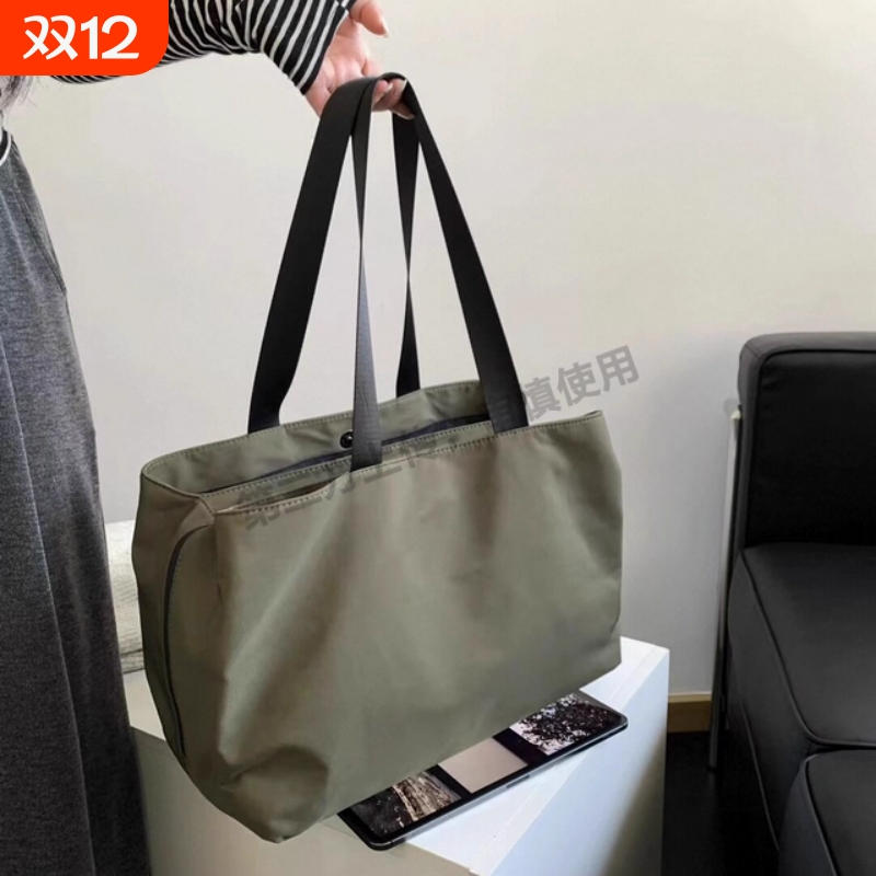 2025新款大包包女时尚布包单肩包大容量托特包上课通勤斜挎包帆布