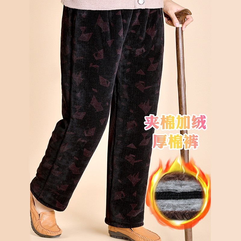 妈妈冬季棉裤加绒加厚直筒灯芯绒裤子外穿中老年人奶奶裤保暖太太,女装/女士精品,中老年女装,淘宝优惠券,粉丝福利购,淘宝优惠卷