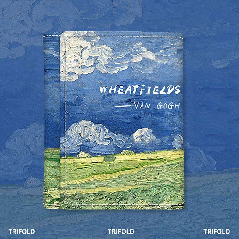 2025新款复古艺术油画钱包女学生零钱包高颜值小众设计折叠小钱包