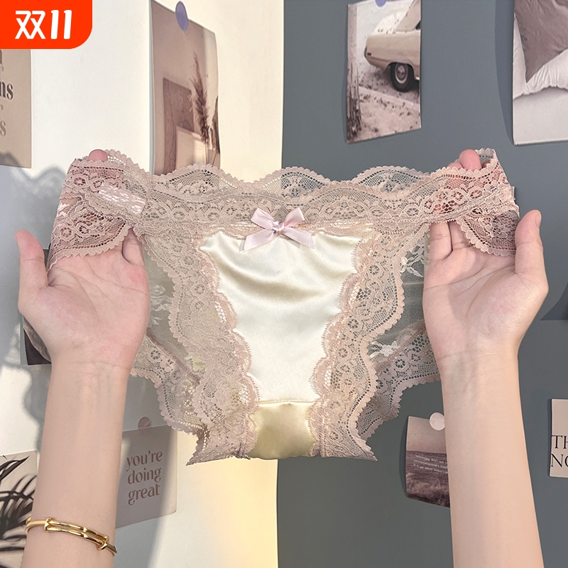 2025新款性感蕾丝内裤女纯棉抗菌裆纯欲女生三角裤纯欲风低腰网纱