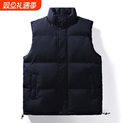 大码加绒棉马甲男女同款秋冬季加厚保暖背心运动马夹外穿坎肩外套