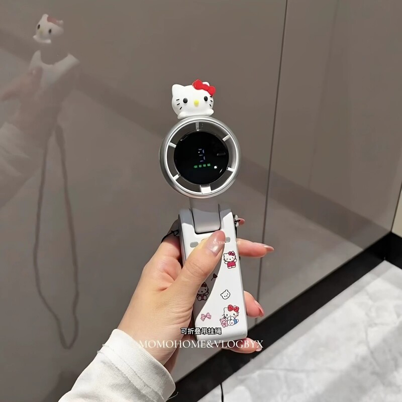 可爱猫涡轮风扇学生上课静音手持小型usb风扇户外随身散热风扇
