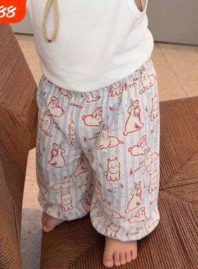 婴幼儿夏季印花防蚊裤宝宝空调裤