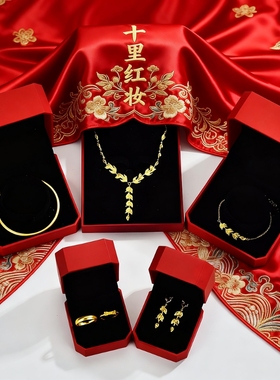 新中式新款繁花似锦精致镀金项链