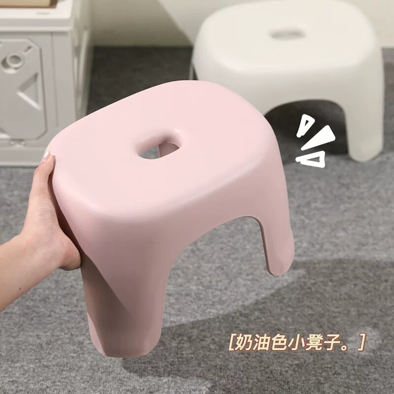 成人矮凳卫浴凳家用透明塑料小凳子多功能换鞋凳脚踏小板凳