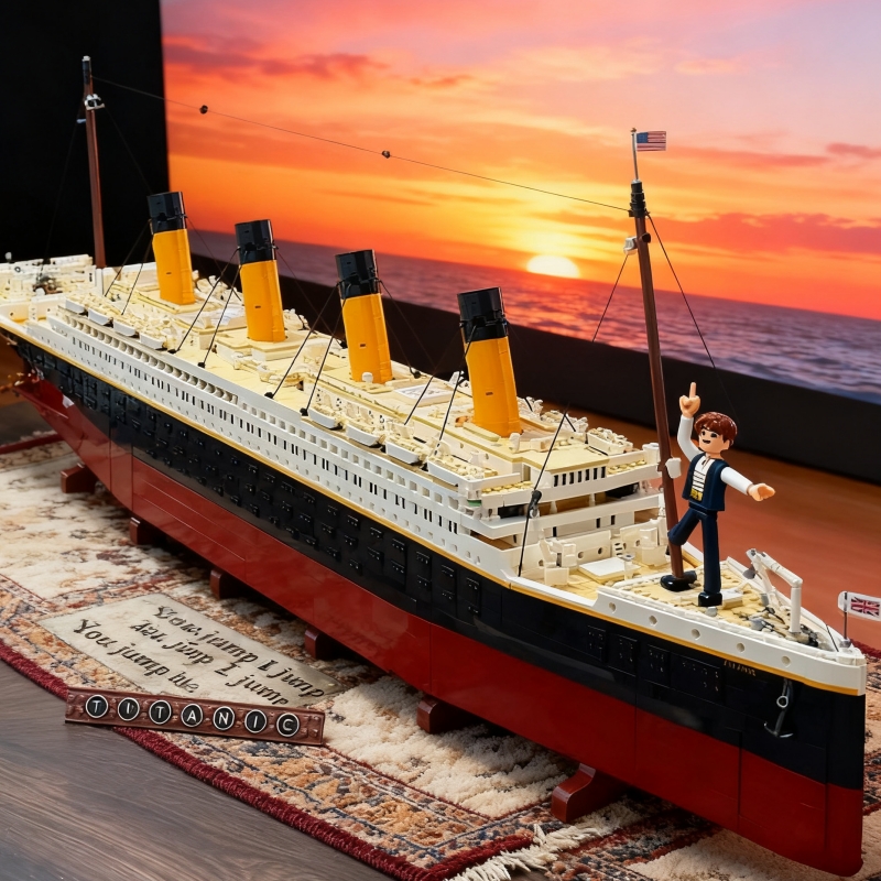 【爆款】泰坦尼克号积木模型