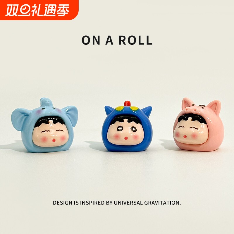 蜡笔小新屏幕显示器桌面小摆件2025年新款可爱工位装饰车载饰品