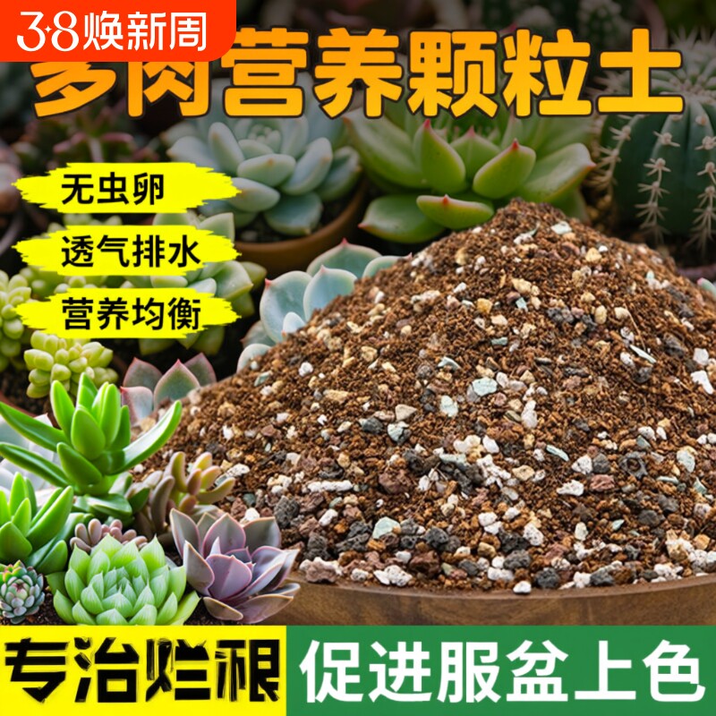 多肉土专用营养土肉肉颗粒土植物种植土铺面石叶插家用泥炭土大包