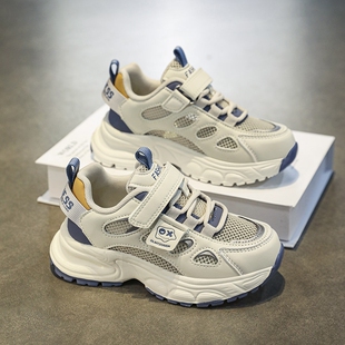 男童鞋子2026新款春秋季儿童网鞋网面透气大童男孩学生软底运动鞋