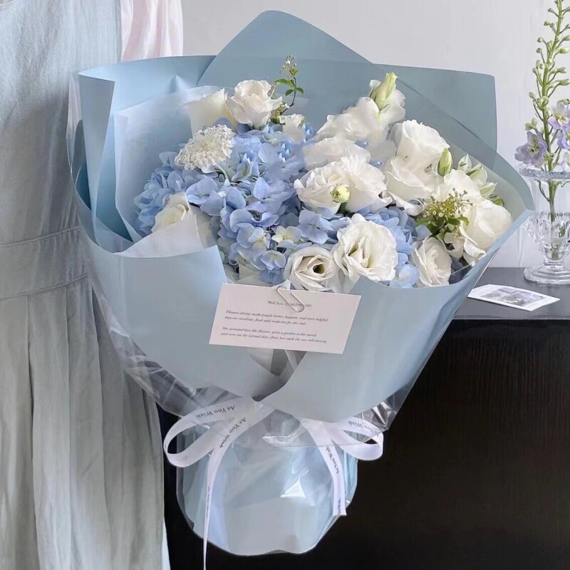 全国绣球混搭玫瑰花束鲜花速递北京上海广州同城生日配送女友花店