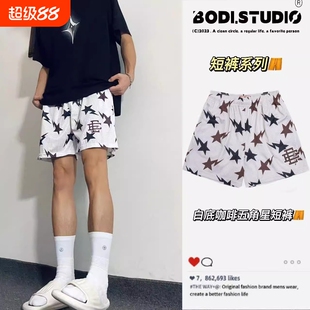 美式短裤篮球潮牌不过膝休闲运动夏季带内衬假两件透气速干训练裤