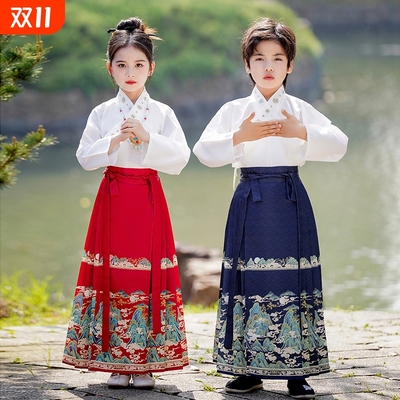 女童马面裙2025新款儿童汉服套装