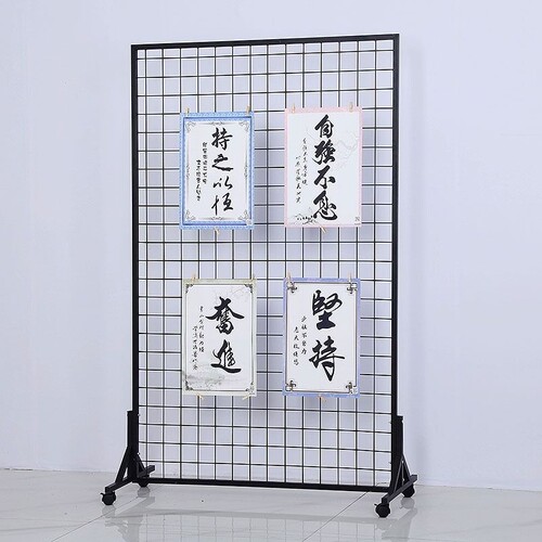 网格展示架货架铁艺网格收纳落地铁丝网格置物架幼儿园作美术画架
