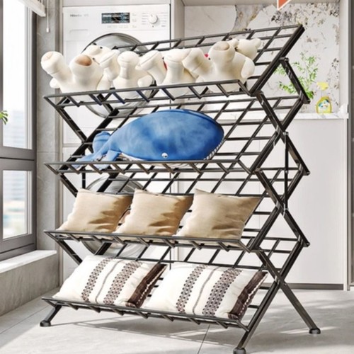 封闭阳台晒鞋架家用可折叠免安装晾鞋架晒鞋子神器室外落地置物架