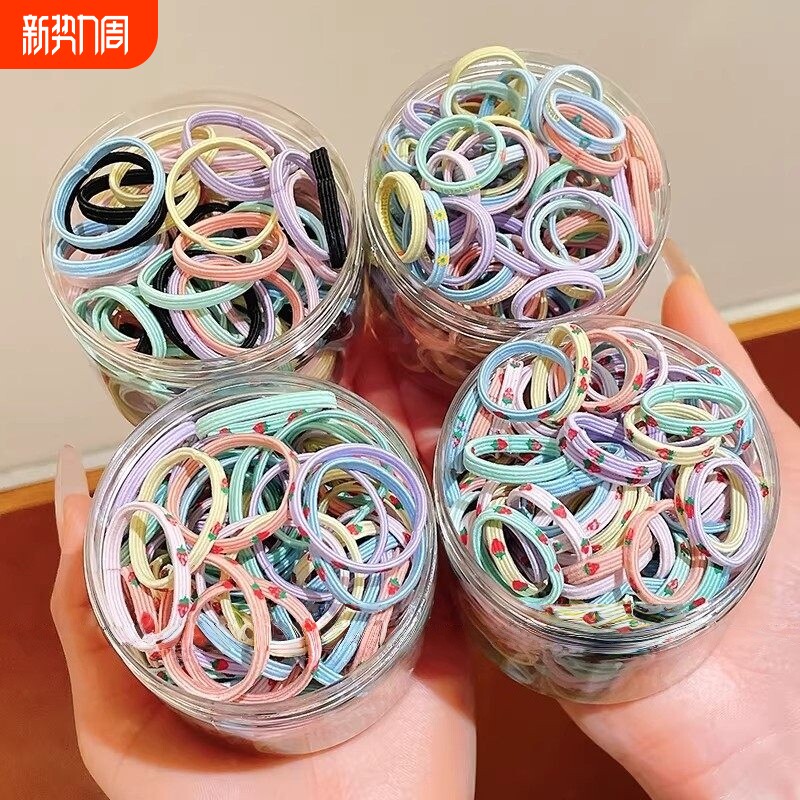 儿童橡皮筋高弹力发圈宝宝耐用发绳女童扎头不伤发马尾发饰高弹性
