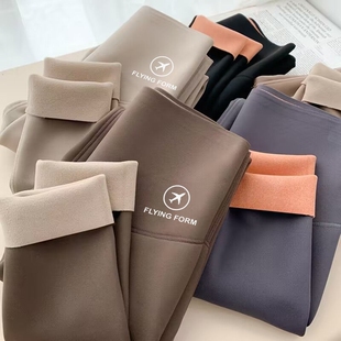 秋冬款 九分高腰显瘦加绒瑜伽裤 鲨鱼裤 女外穿2024新款 打底裤 春秋款