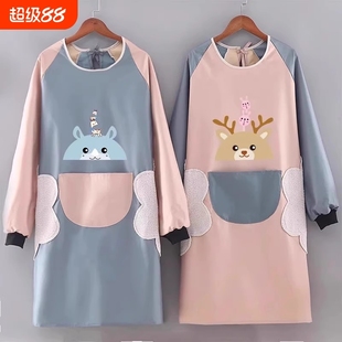 长袖围裙厨房家用2025新款高级感年轻款做饭罩衣防脏防水防油擦手