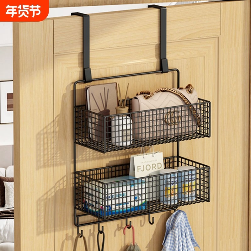 免打孔门后挂钩收纳置物袋卧室门上挂衣架衣柜侧面置物架墙上挂篮,住宅家具,搁板/置物架/家用陈列架,淘宝优惠券,粉丝福利购,淘宝优惠卷