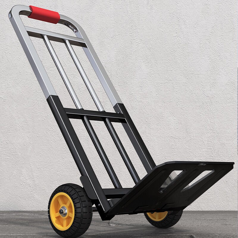 钢板手拉车折叠轻便携拉杆车家用手推车行李搬运爬楼梯小拖车神器