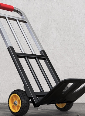 钢板手拉车折叠轻便携拉杆车家用手推车行李搬运爬楼梯小拖车神器