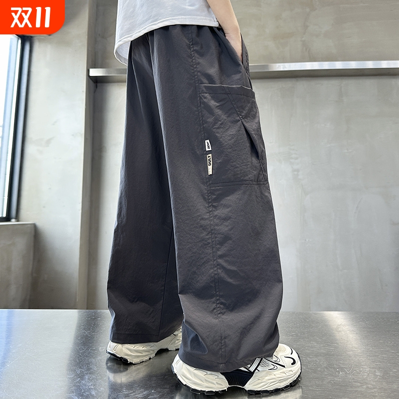 儿童装男童秋装工装裤子2025新款春秋款中大童男孩长裤休闲秋季潮