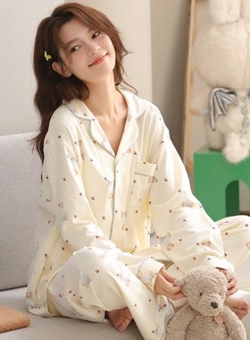 睡衣女款纯棉2026新款春秋季长袖